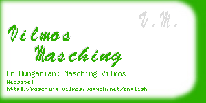 vilmos masching business card